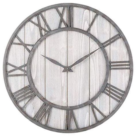 white farm house metal clock|30.